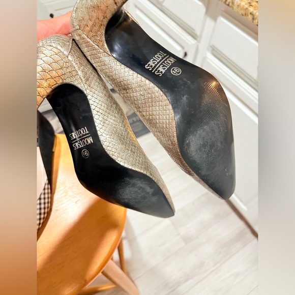 Gold Snakeskin Heels - Picture 9 of 12
